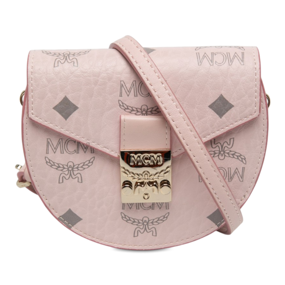 Pre-Loved MCM Mini Visetos Coated Canvas Patricia Crossbody